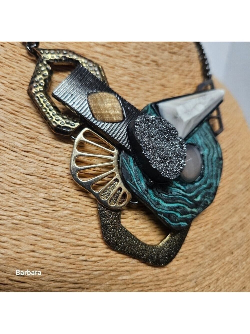 Artistic Multi-color Statement Necklace